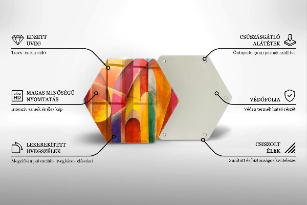 Kuchynská doska zo skla Farebná abstrakcia
