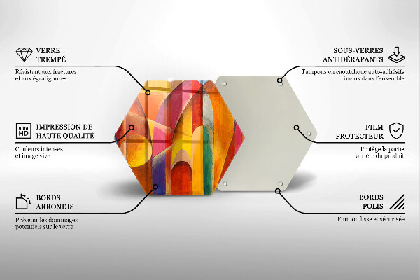 Kuchynská doska zo skla Farebná abstrakcia