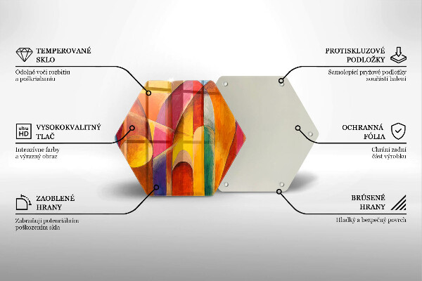 Kuchynská doska zo skla Farebná abstrakcia
