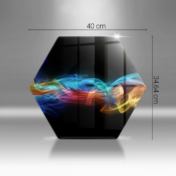 Kuchynská doska veľká zo skla Farebný dym