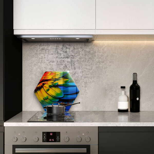 Kuchynská doska zo skla Farebné papagájové perie