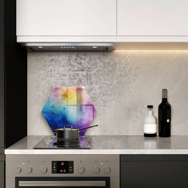 Kuchynská doska veľká zo skla Dúhový akvarel strieka