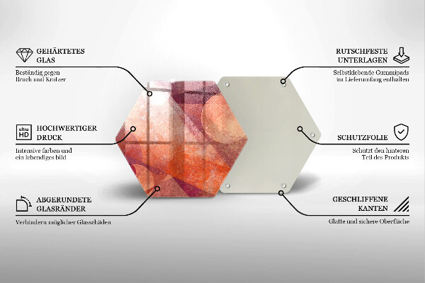Kuchynská doska veľká zo skla Abstraktné umenie