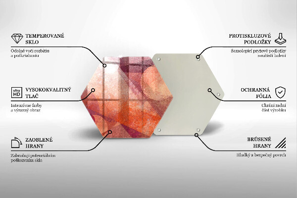 Kuchynská doska veľká zo skla Abstraktné umenie