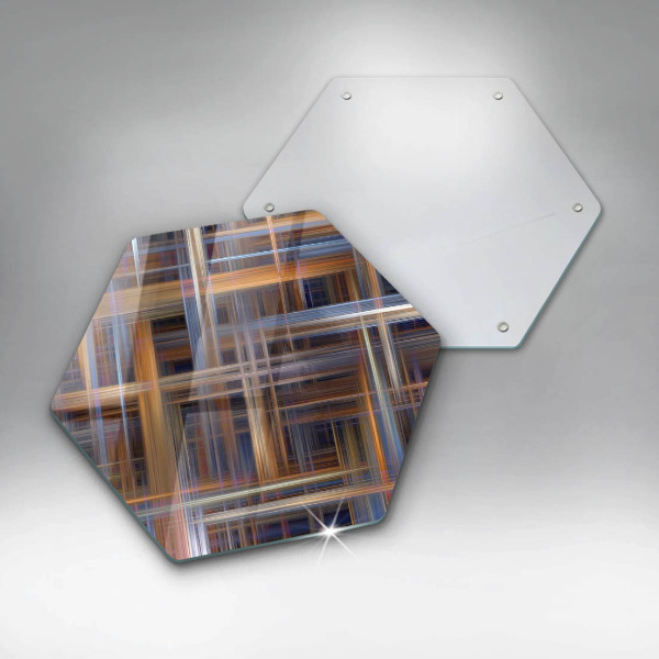 Kuchynská doska veľká zo skla Abstraktné farebné čiary