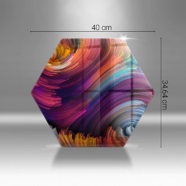 Kuchynská doska veľká zo skla Farebné odlesky