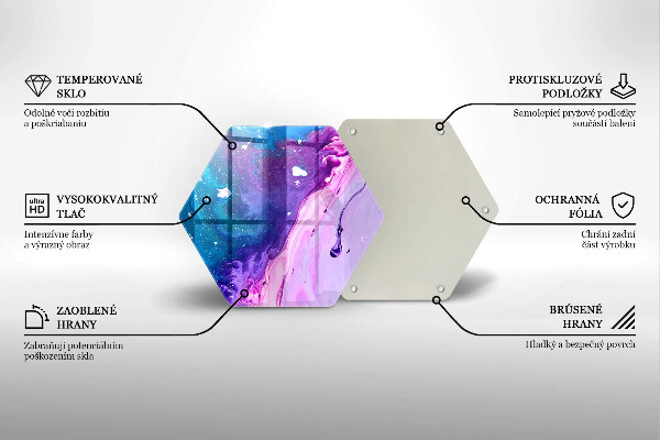 Kuchynská doska veľká zo skla Abstrakce atramenty