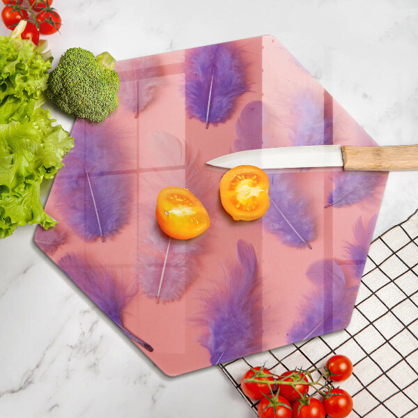 Kuchynská doska veľká zo skla Nadýchané perie