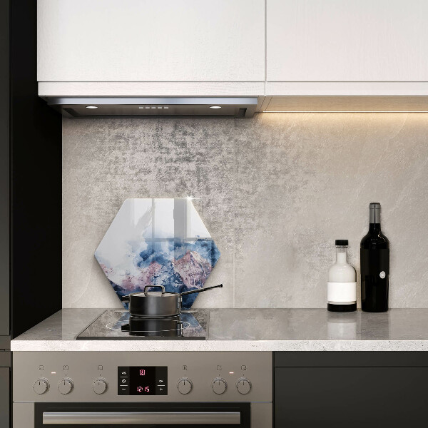 Kuchynská doska zo skla Abstraktné maľované hory