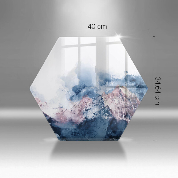 Kuchynská doska zo skla Abstraktné maľované hory