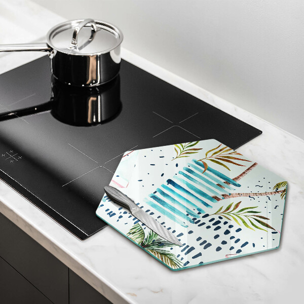 Kuchynská doska zo skla Dovolenkové ilustrácie