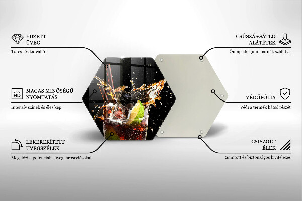 Kuchynská doska veľká zo skla Pite s ľadom