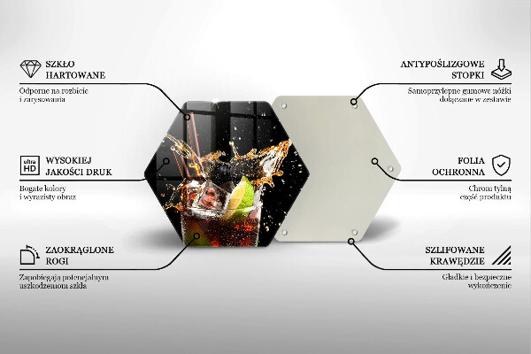 Kuchynská doska veľká zo skla Pite s ľadom
