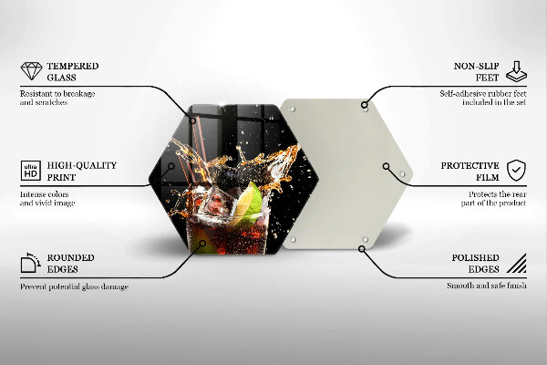 Kuchynská doska veľká zo skla Pite s ľadom