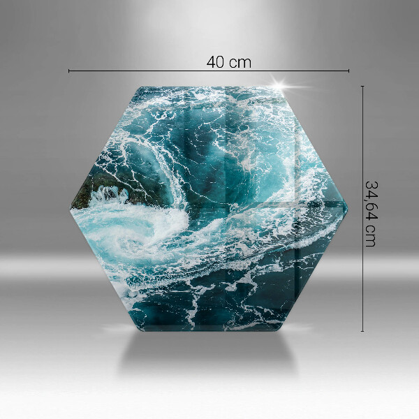 Kuchynská doska zo skla Peniace vlny vody