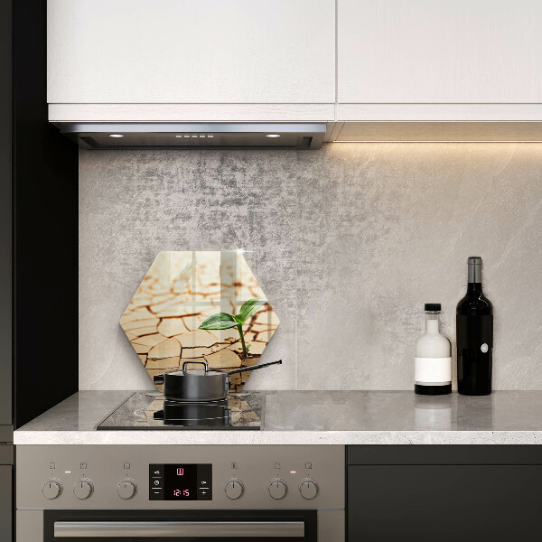 Kuchynská doska veľká zo skla Osamelá rastlina