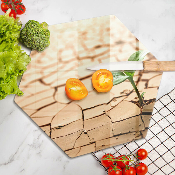 Kuchynská doska veľká zo skla Osamelá rastlina