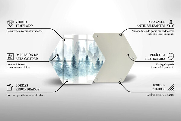 Kuchynská doska zo skla Maľovaný zimný les