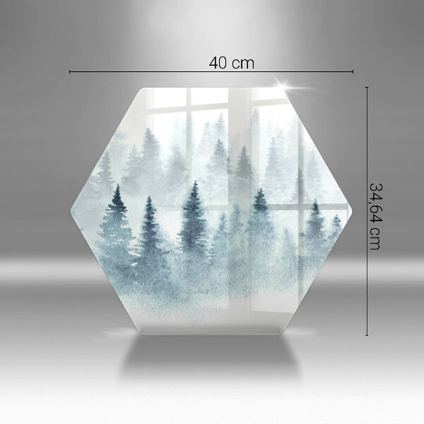 Kuchynská doska zo skla Maľovaný zimný les