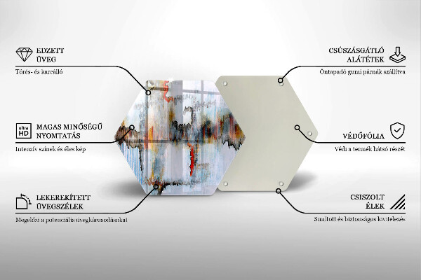 Kuchynská doska veľká zo skla Abstrakcia farby