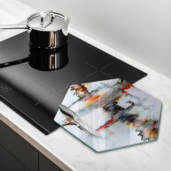 Kuchynská doska veľká zo skla Abstrakcia farby