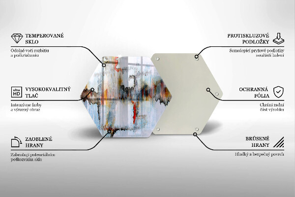 Kuchynská doska veľká zo skla Abstrakcia farby