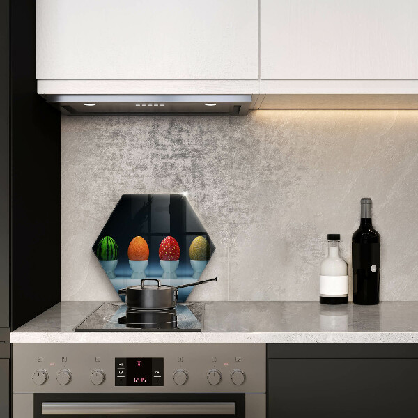 Kuchynská doska veľká zo skla Abstraktné ovocné vajcia