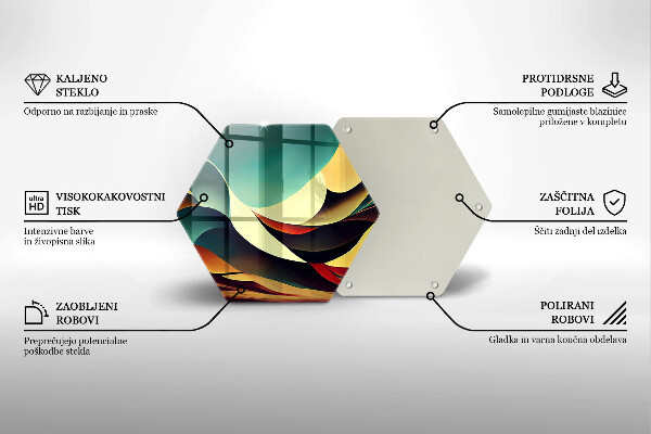 Kuchynská doska zo skla Tvarová abstrakcia