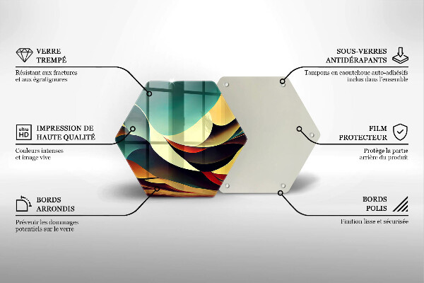 Kuchynská doska zo skla Tvarová abstrakcia
