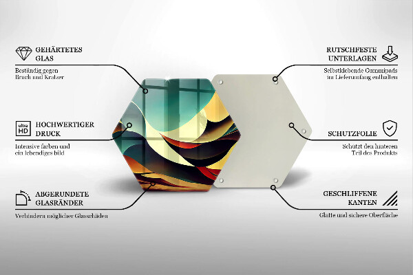 Kuchynská doska zo skla Tvarová abstrakcia