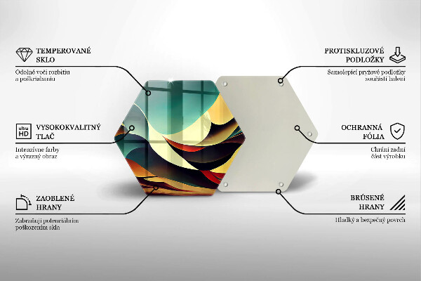 Kuchynská doska zo skla Tvarová abstrakcia