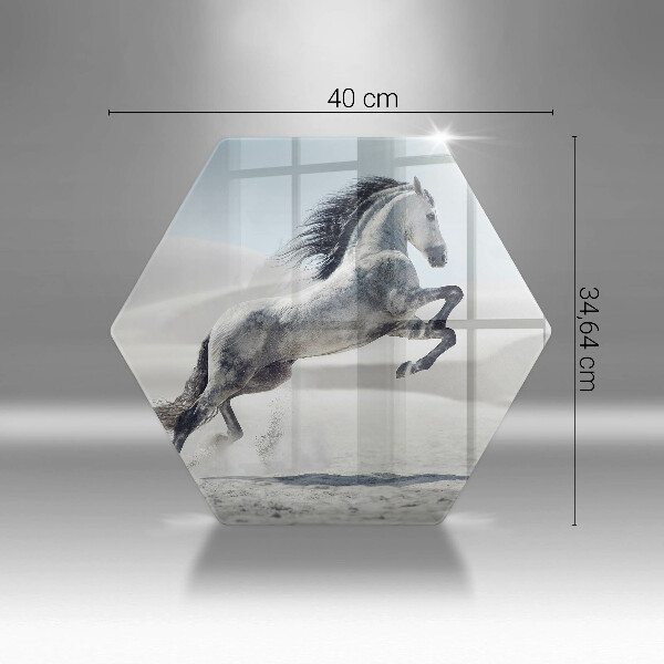 Kuchynská doska veľká zo skla Osy bieleho koňa