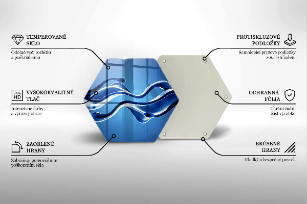 Kuchynská doska veľká zo skla Abstrakcia tekutín