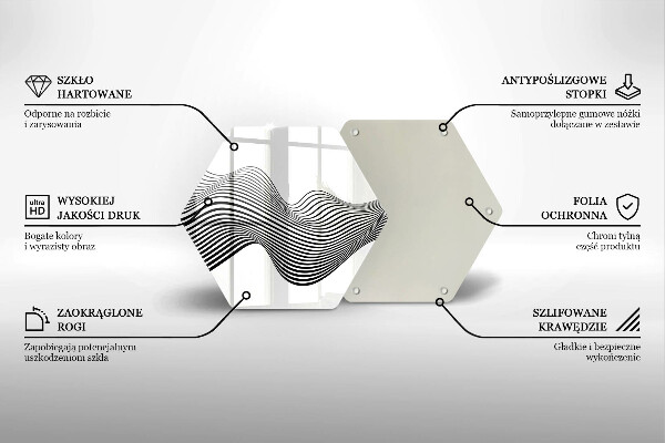 Kuchynská doska zo skla Lineárna abstrakcia