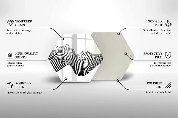 Kuchynská doska zo skla Lineárna abstrakcia