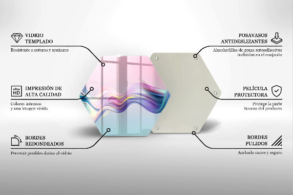 Kuchynská doska veľká zo skla Pastelová abstrakcia