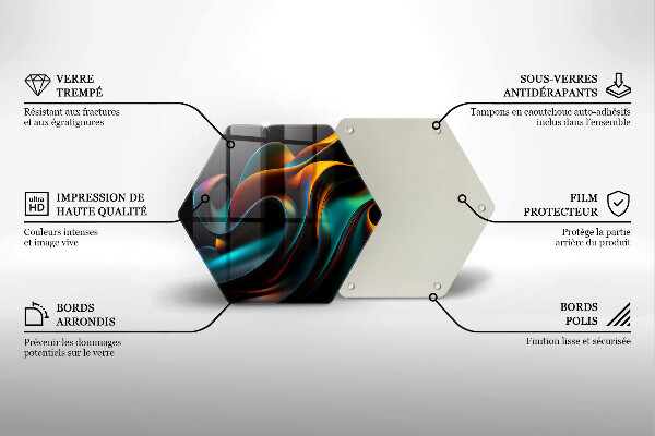 Kuchynská doska zo skla Farebná abstrakcia