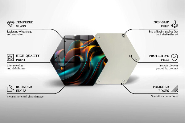 Kuchynská doska zo skla Farebná abstrakcia