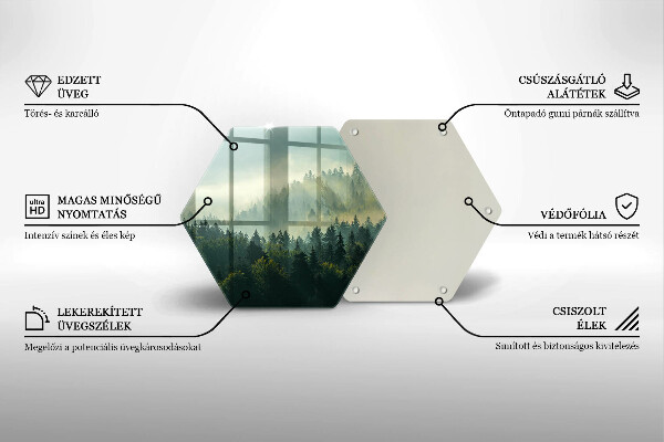 Kuchynská doska zo skla Krajina Pohľad na les