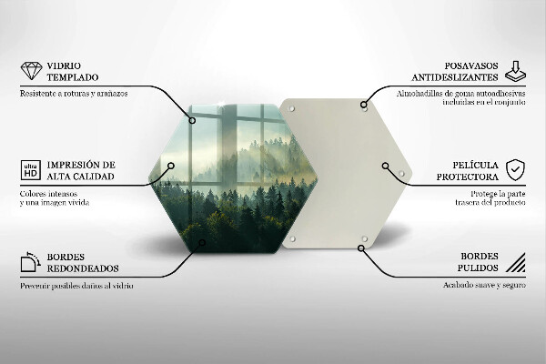 Kuchynská doska zo skla Krajina Pohľad na les