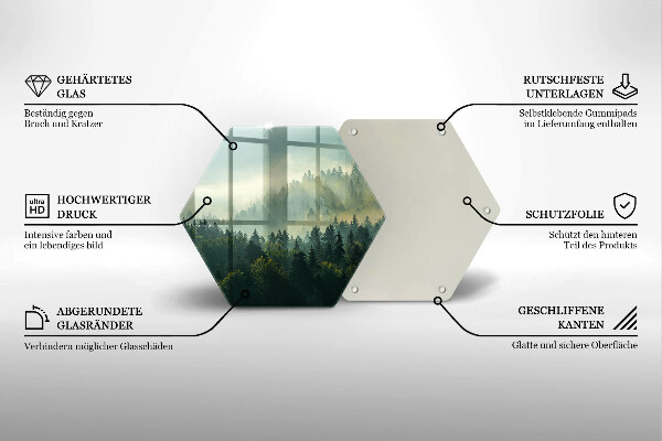 Kuchynská doska zo skla Krajina Pohľad na les