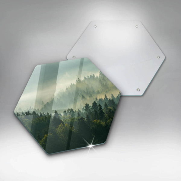 Kuchynská doska zo skla Krajina Pohľad na les