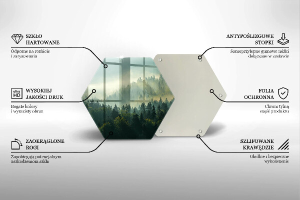 Kuchynská doska zo skla Krajina Pohľad na les