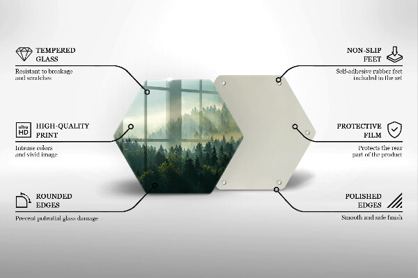 Kuchynská doska zo skla Krajina Pohľad na les