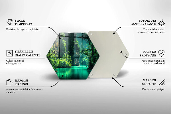Kuchynská doska zo skla Lagúnová krajina