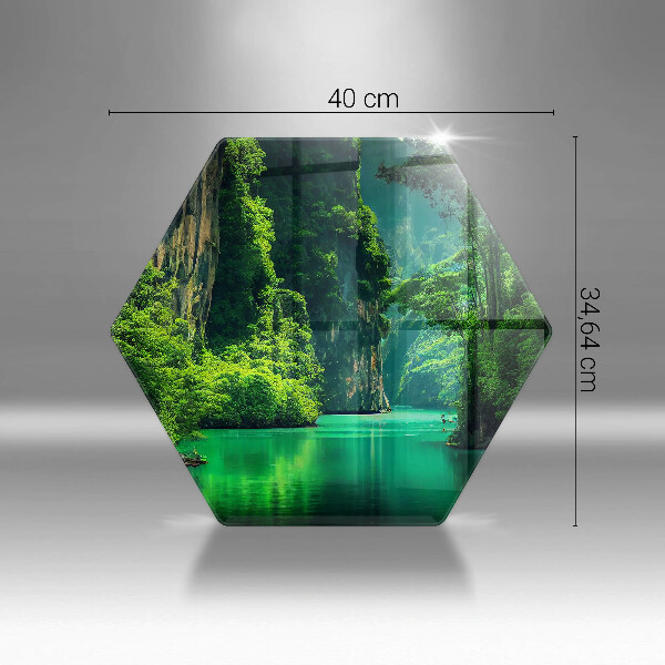 Kuchynská doska zo skla Lagúnová krajina