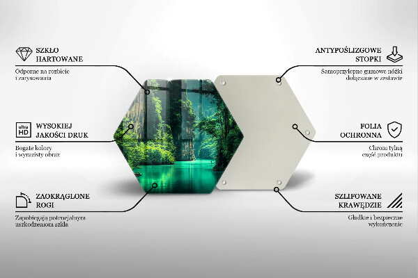 Kuchynská doska zo skla Lagúnová krajina