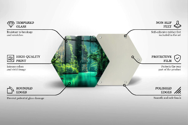 Kuchynská doska zo skla Lagúnová krajina