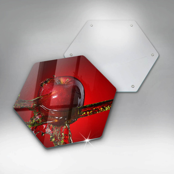 Kuchynská doska veľká zo skla Jablkové ovocie vo vode