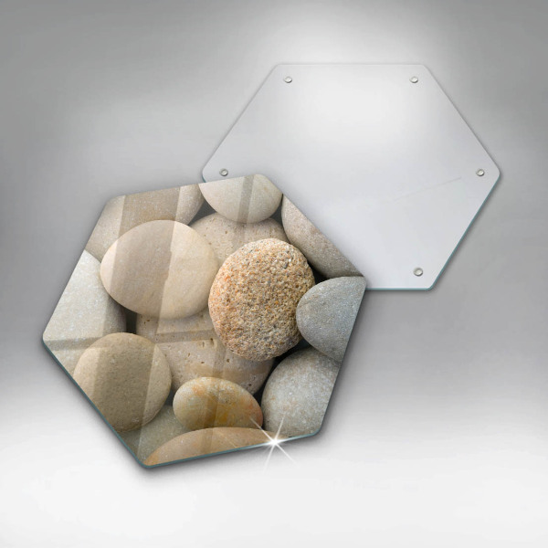 Kuchynská doska veľká zo skla Vzor oválnych kamienkov